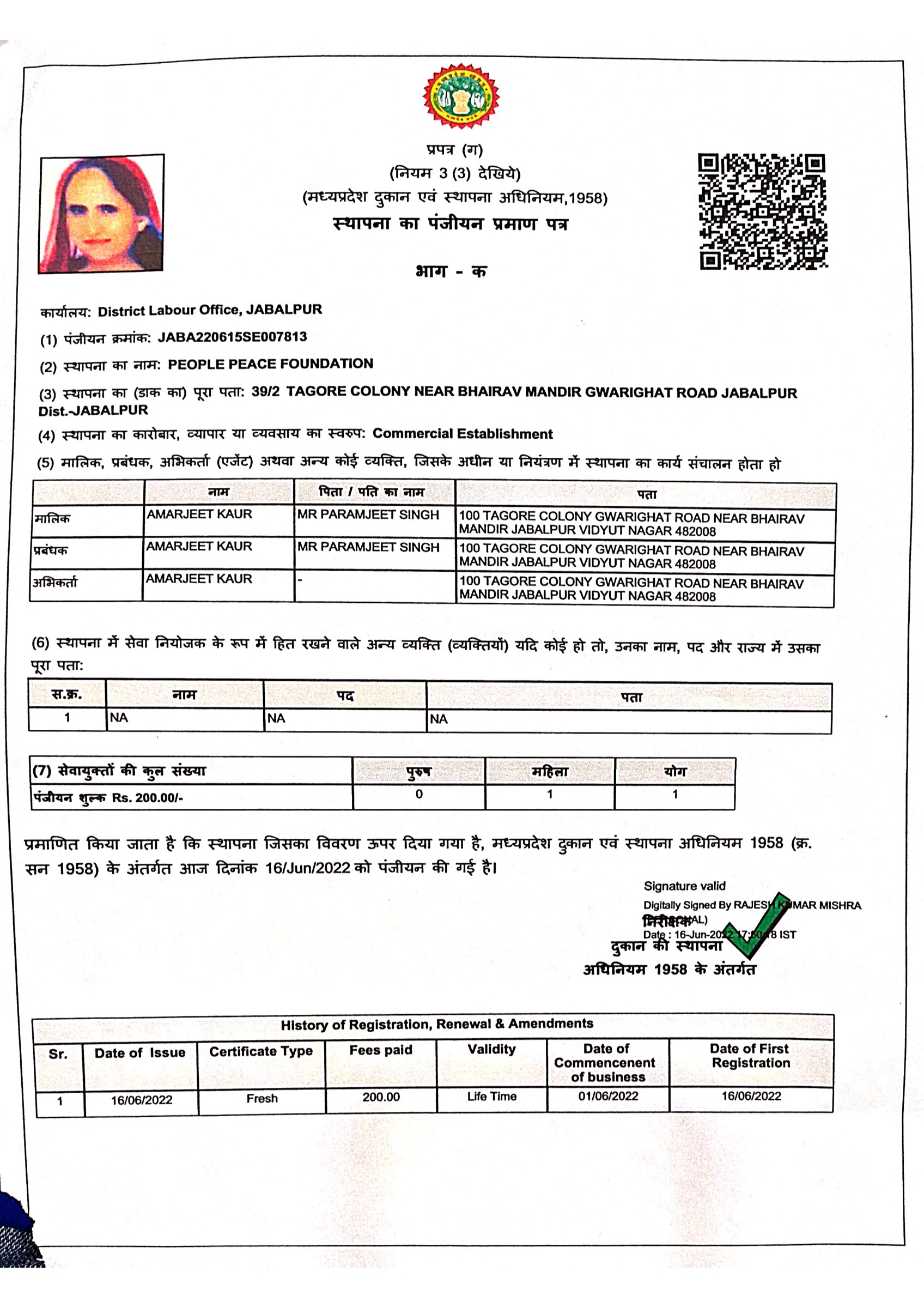 Commercial Establishments License 2022